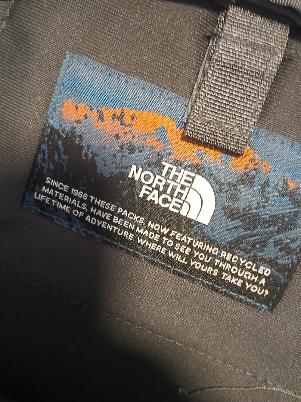 The North Face  Borealis Black Backpack with Light Blue Bungee and Logo - Picture 6 of 6
